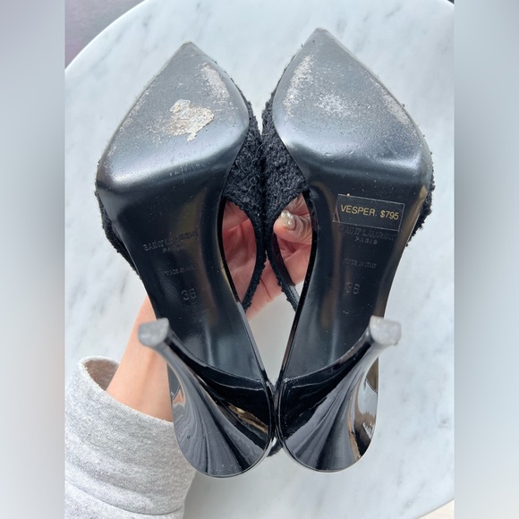 Saint Laurent Vesper Slingback Heels - Picture 5 of 8